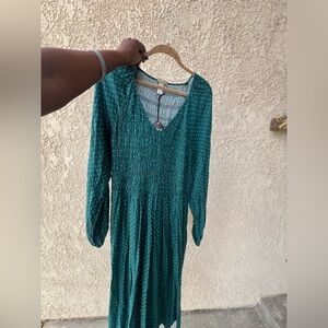 Ava & Viv Teal Long Sleeve Dress